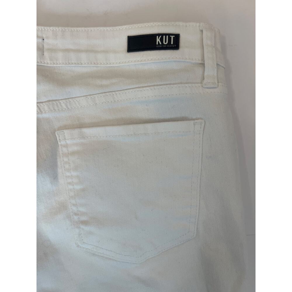 KUT FROM THE KLOTH GIDGET FRAY SHORTS WHITE SIZE 8 - Picture 9 of 13